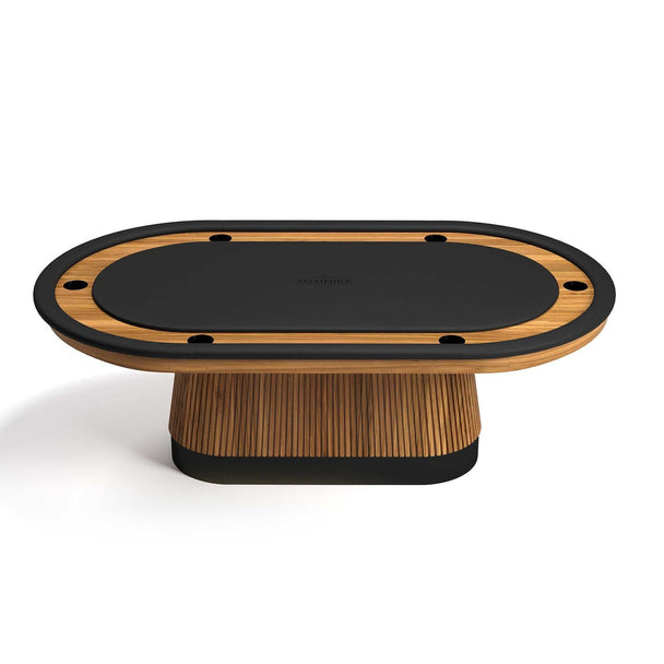 Prohibition Texas Hold'em Poker Table - Matte Walnut / Black Trim