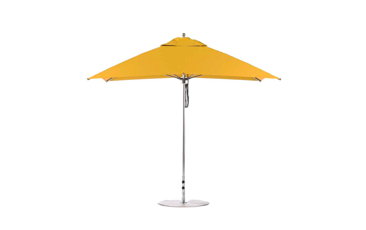 Essential Umbrella 10' Square Pulley - Sunflower Yellow canopy