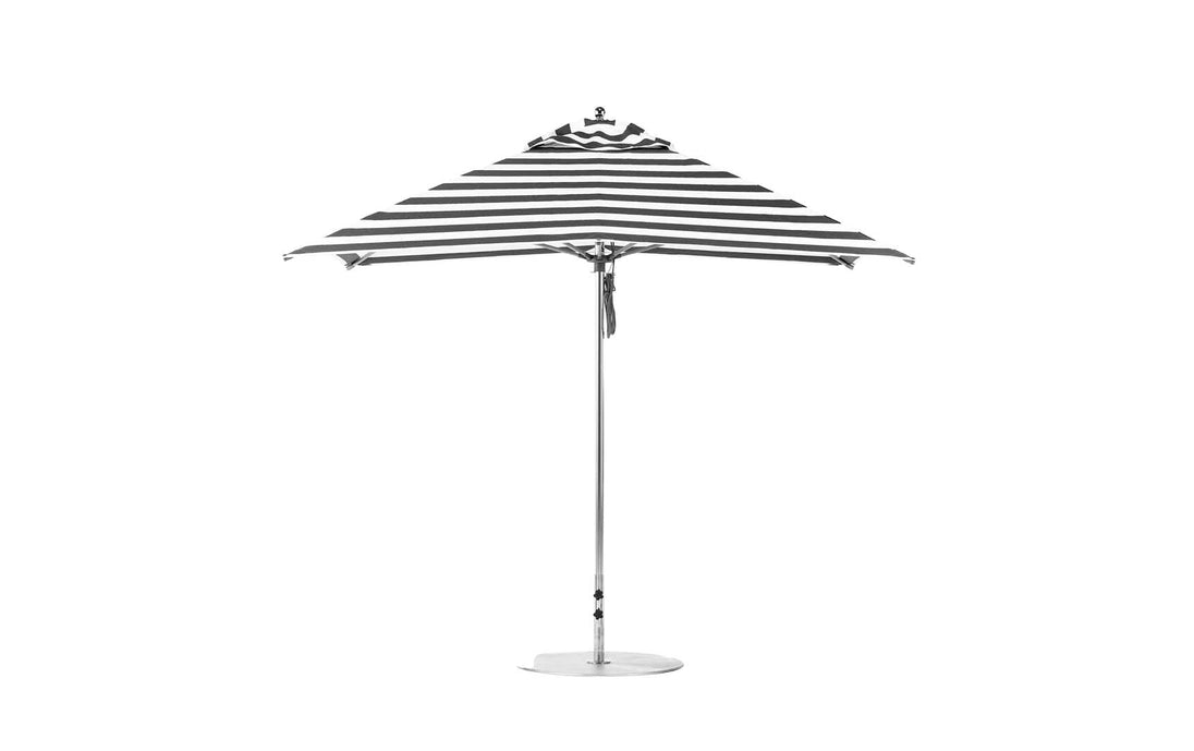 Essential Umbrella 10' Square Pulley - Black Stripe canopy