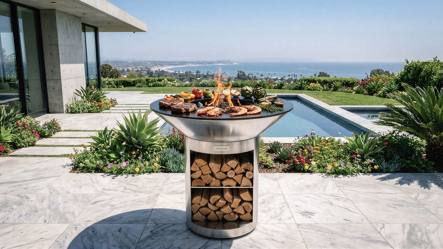 Arteflame 40 Platinum Series Grill Classic Storage Base Stainless