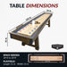 Cheyenne Shuffleboard Table - Rustic Oak Finish