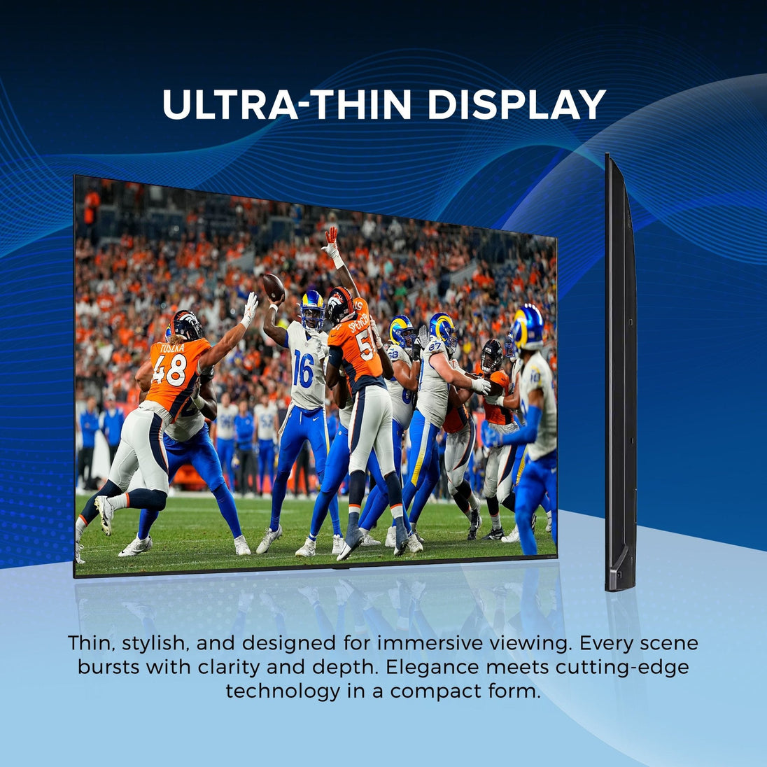 Commercial Titan Weatherproof Outdoor TV Full Sun QNED 4K Smart TV powered by LG WebOS, Bonus: Premium Tv Cover + Roku Stick