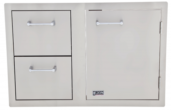 Lion Door and Drawer Combo with Towel Rack