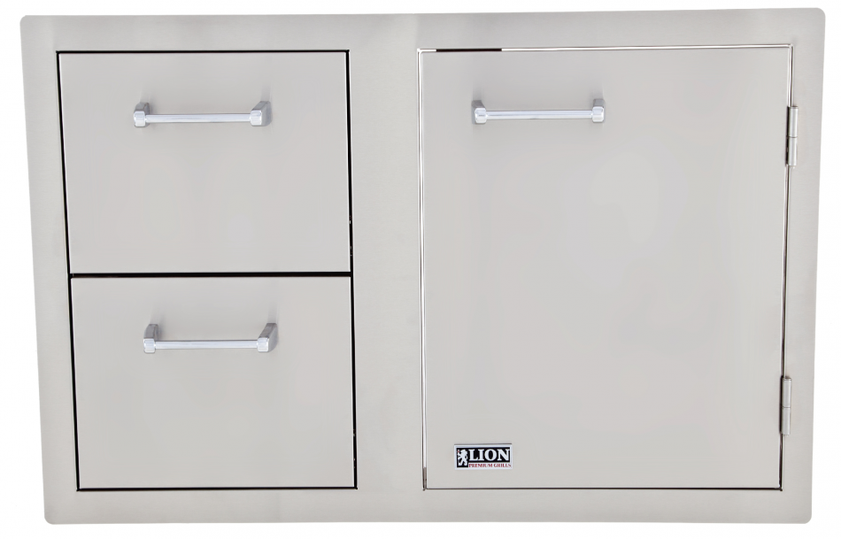 Lion Door and Drawer Combo with Towel Rack