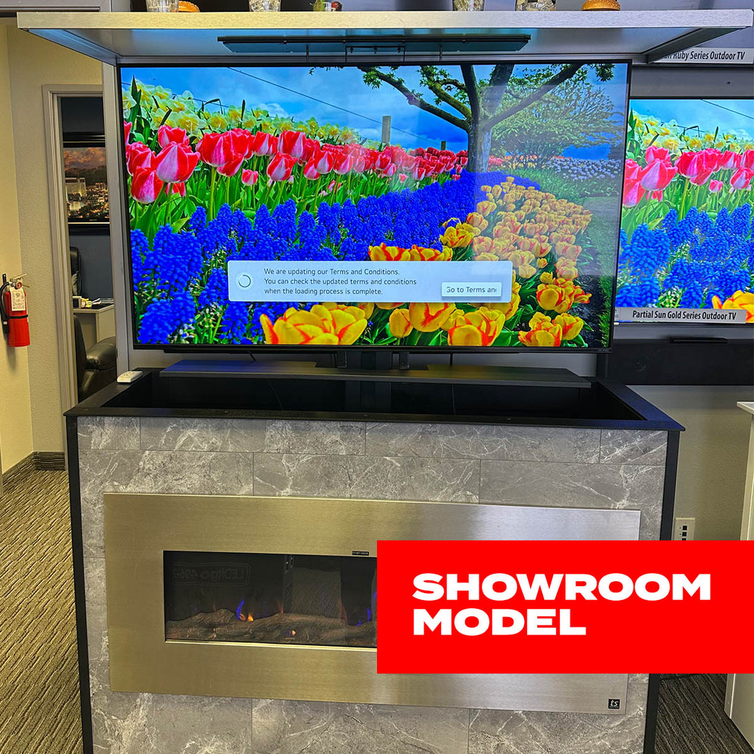 Custom Outdoor Lift Cabinet w/ 55" QLED Outdoor TV