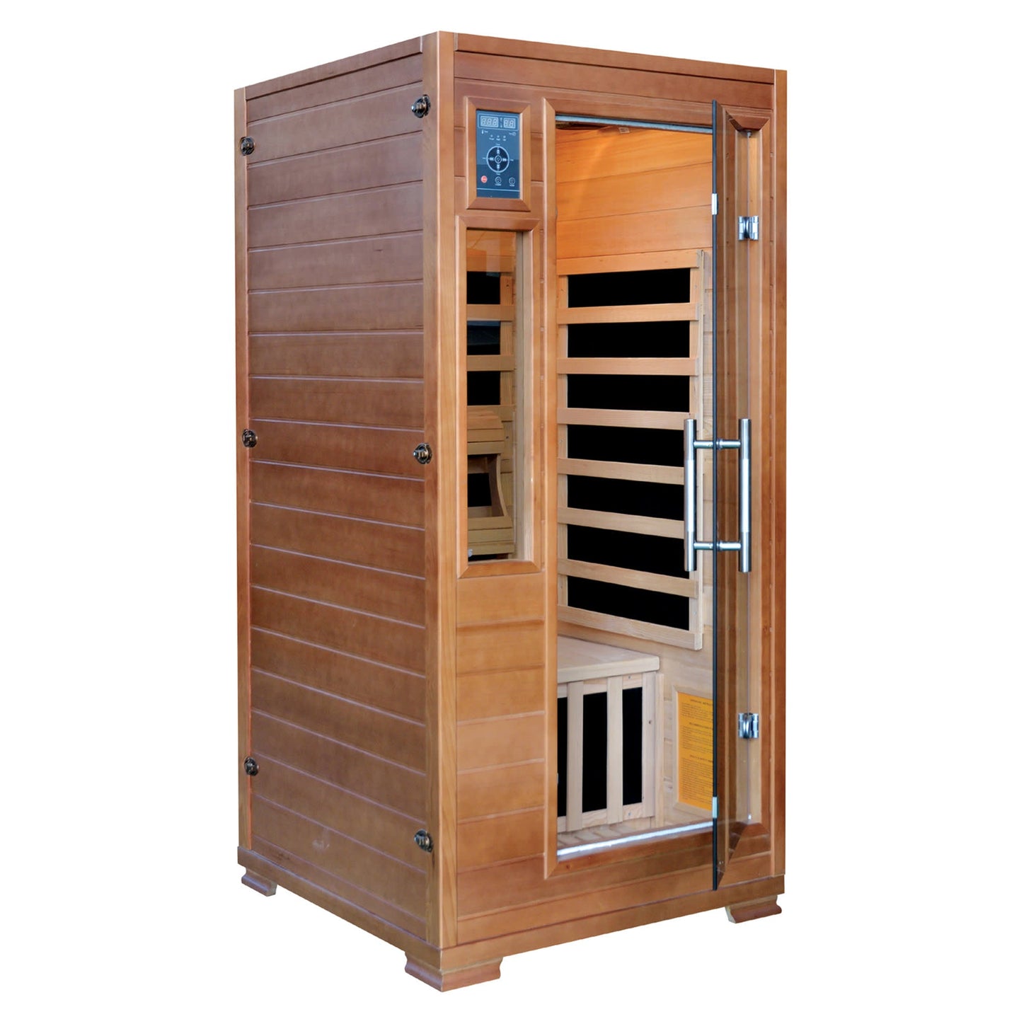 2-Person Hemlock Premium Infrared Sauna w/ 6 Carbon Heaters