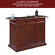 Ridgeline 60-in Hardwood Home Bar with Storage - Mahogany Finish