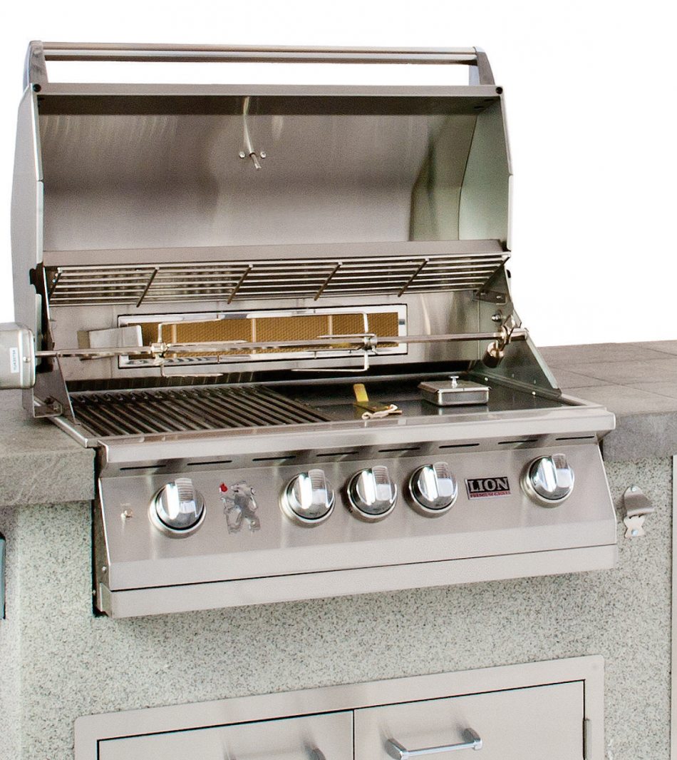 Lion Premium Grills Advanced Q BBQ Island Layout
