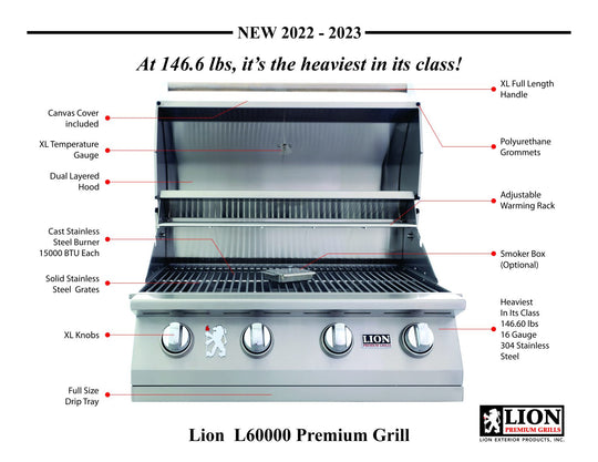 Lion Premium Grills L-60000 Built-In Grill Detail View