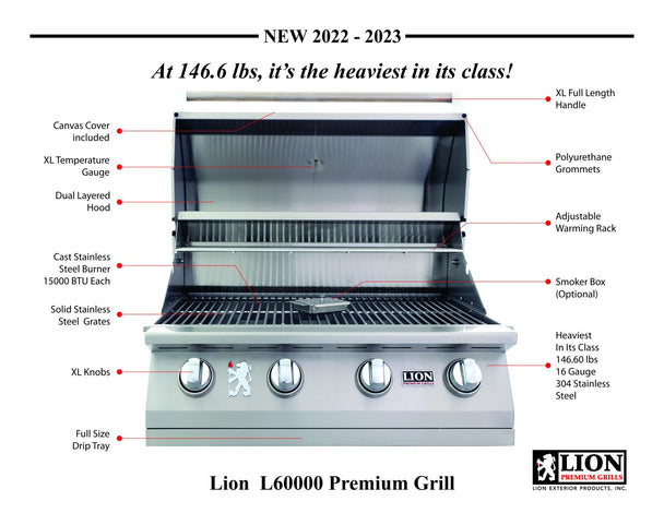 Lion Premium Grills L-60000 Built-In Grill Detail View