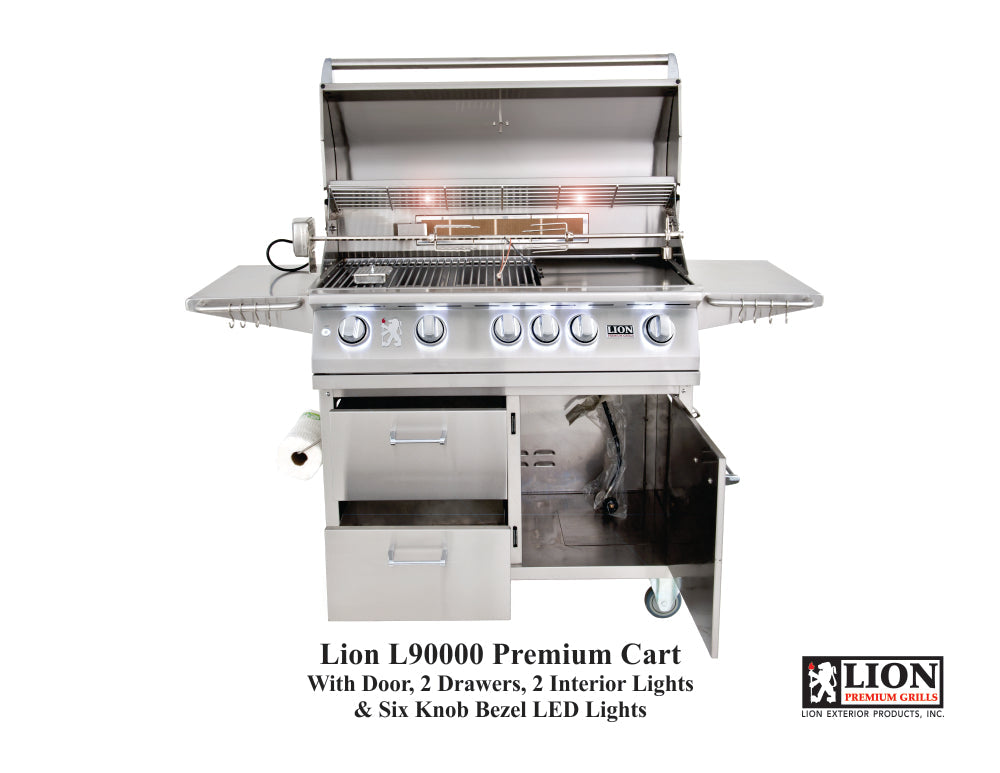 Lion Premium Grills L-90000 Premium Cart Open Doors