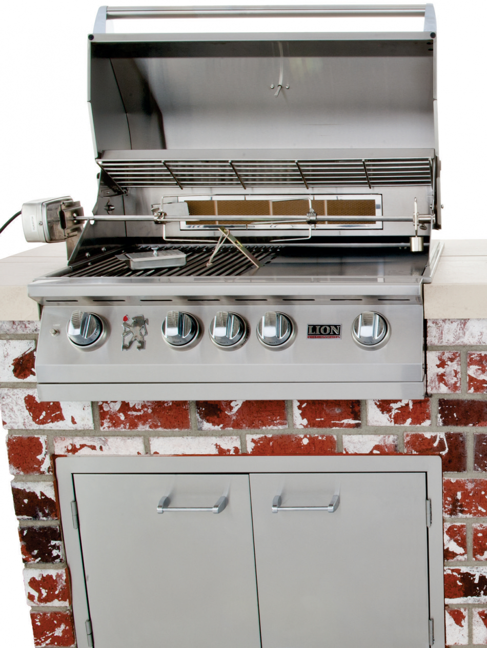 Lion Premium Grills Premium Q BBQ Island Layout