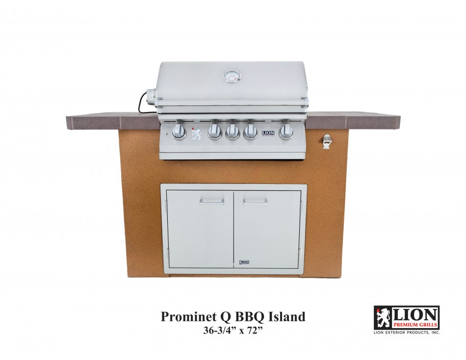 Lion Premium Grills Prominent Q BBQ Island View 2