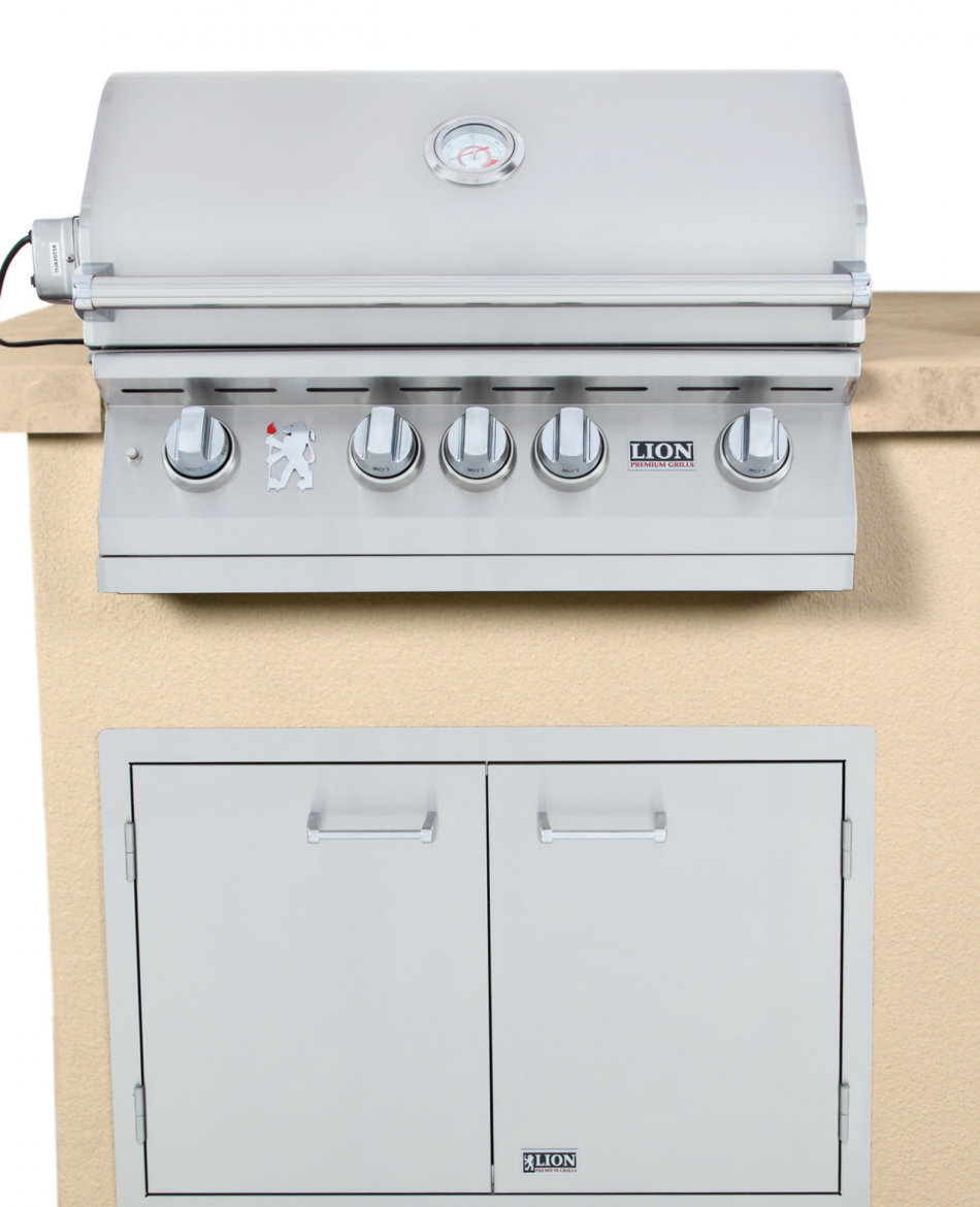 Lion Premium Grills Resort Q BBQ Island Layout
