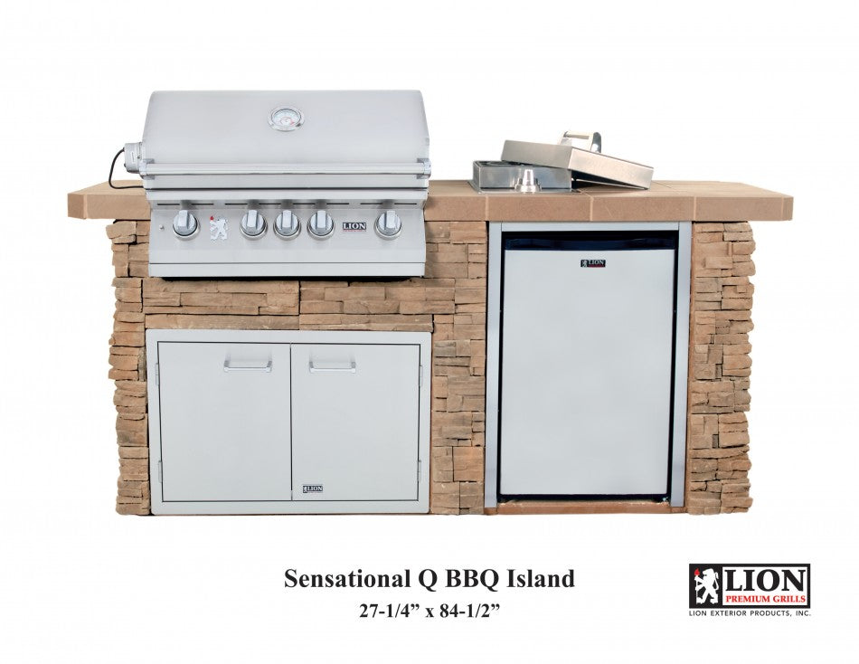 Lion Premium Grills Sensational Q BBQ Island View 2