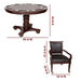 Bridgeport 48-in Poker Table and Dining Top with 4 Arm Chairs - Walnut Finish