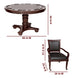 Bridgeport 48-in Poker Table and Dining Top with 4 Arm Chairs - Walnut Finish