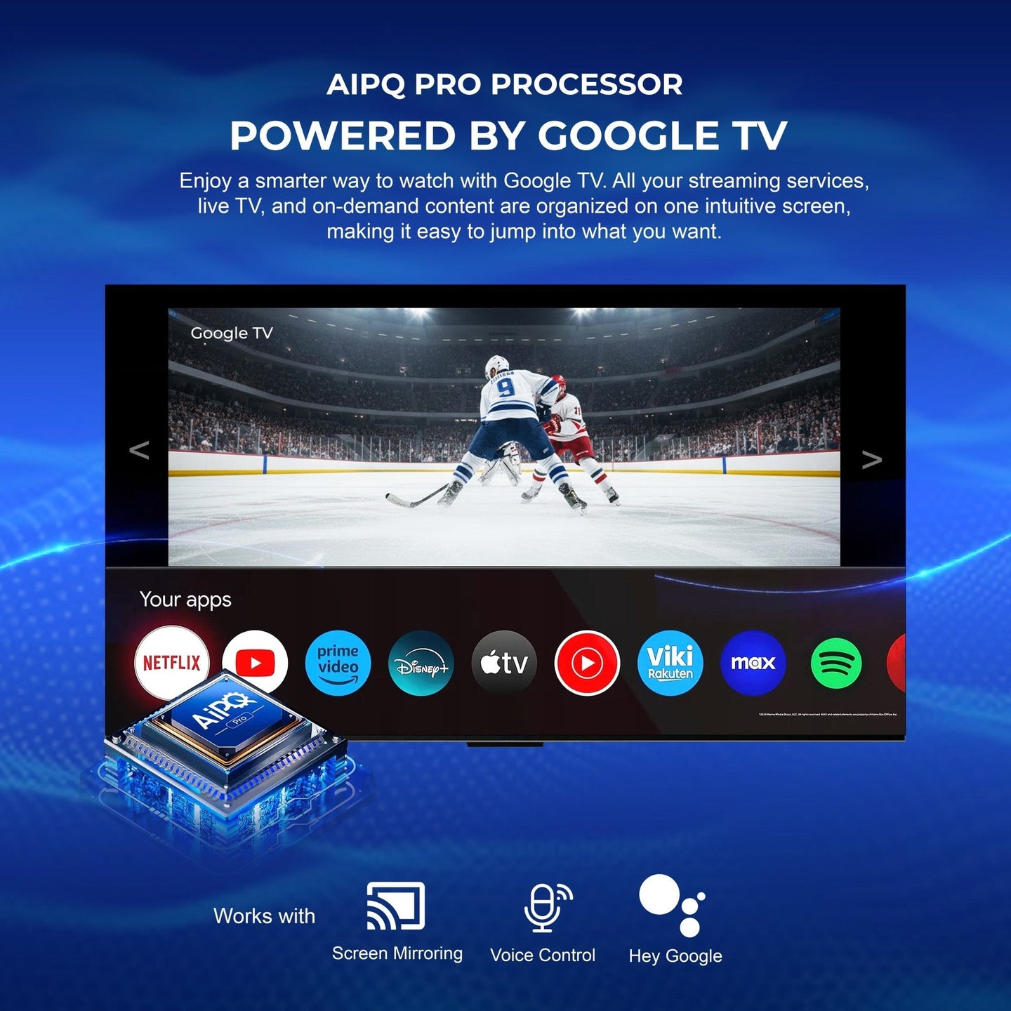 Titan G100 Mini-LED Outdoor TV, Covered Patio, IP65 Smart Weatherproof TV, 4K HDR, 144 Hz, Google AI OS, Up to 3000 Nits, Wi-Fi 6, Dolby Vision & Atmos, Onkyo, Outdoor TV Cover, Slim Bezel, 2 Year Warranty
