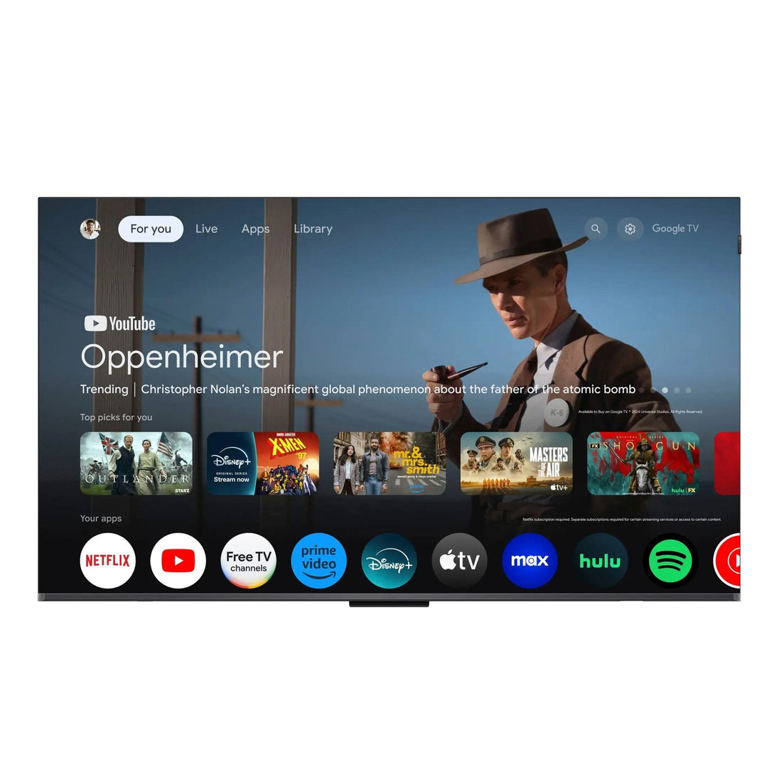 Titan G200 Mini-LED Outdoor TV, Partial Sun, IP65 Smart Weatherproof TV, 4K HDR, 144 Hz, Google AI OS, Up to 3000 Nits, Wi-Fi 5, Dolby Vision & Atmos, Bang & Olufsen, Outdoor TV Cover, Slim Bezel, 2 Year Warranty