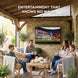 Titan L200 QNED Outdoor TV, Partial Sun, IP65 Smart Weatherproof TV, 4K HDR, 120 Hz, Web AI OS, 1500 Nits, Wi-Fi 6E, HDR10, Outdoor TV Cover, Slim Bezel, 2 Year Warranty