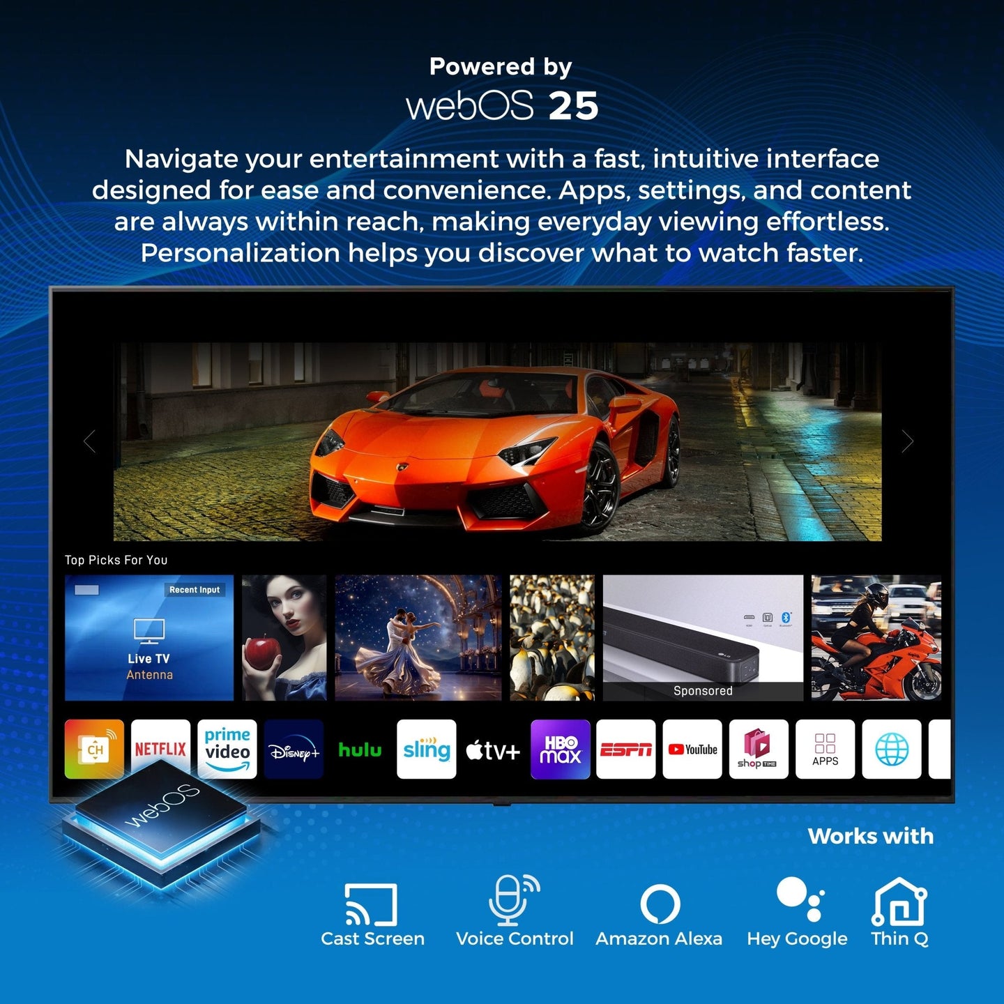 Titan L200 QNED Outdoor TV, Partial Sun, IP65 Smart Weatherproof TV, 4K HDR, 120 Hz, Web AI OS, 1500 Nits, Wi-Fi 6E, HDR10, Outdoor TV Cover, Slim Bezel, 2 Year Warranty