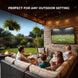 55 Inch Titan S100 QLED Outdoor TV, Covered Patio, IP65 Smart Weatherproof TV, 4K HDR, 60 Hz, Tizen AI OS, 800 Nits, Wi-Fi 5, HDR10+, Outdoor TV Cover, Slim Bezel, 2 Year Warranty