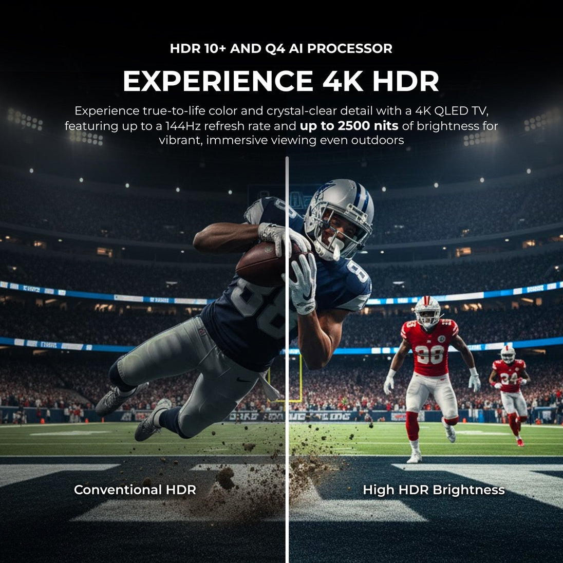 55 Inch Titan S300 Mini-LED Outdoor TV, Full Sun, IP65 Smart Weatherproof TV, 4K HDR, 120 Hz, Tizen AI OS, Up To 2500 Nits, Wi-Fi 5, HDR10+, Outdoor TV Cover, Slim Bezel, 2 Year Warranty