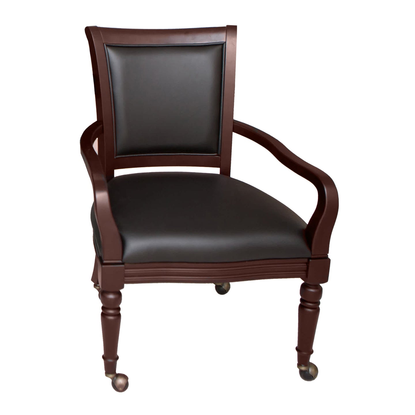 Bridgeport 48-in Poker Table and Dining Top with 4 Arm Chairs - Walnut Finish
