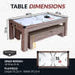 Driftwood 7-ft Air Hockey Table Combo Set with Benches