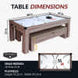Driftwood 7-ft Air Hockey Table Combo Set with Benches